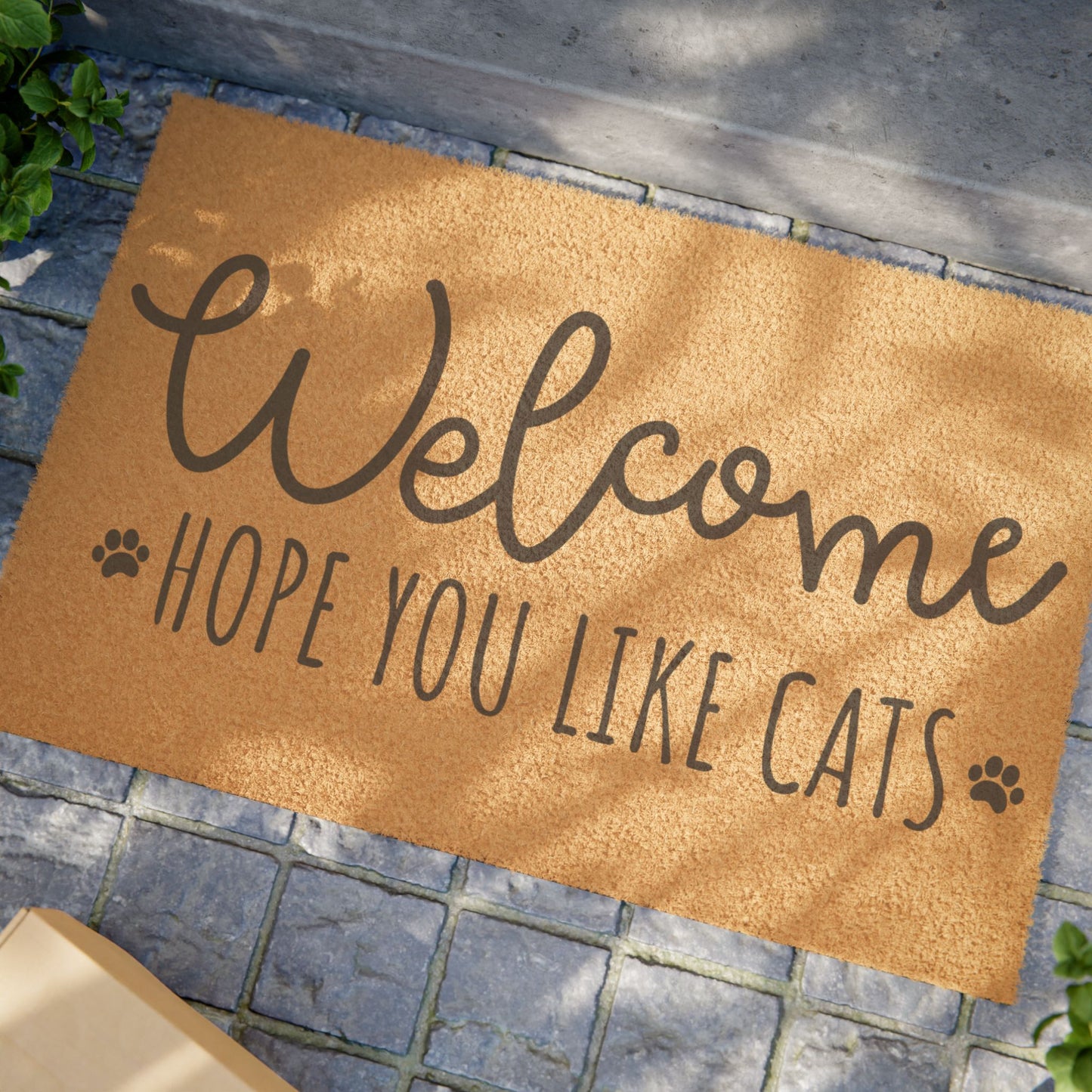 Cat Lover Doormat - Welcome Hope You Like Cats, Indoor Outdoor Rug, Front Porch Mat, Kitty Welcome Mat, Housewarming Gift