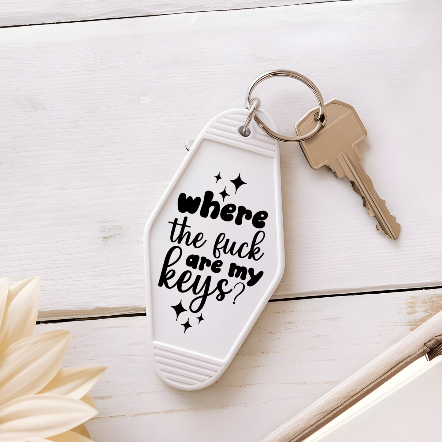 Where the F*$% Are My Keys? - Motel Keychain
