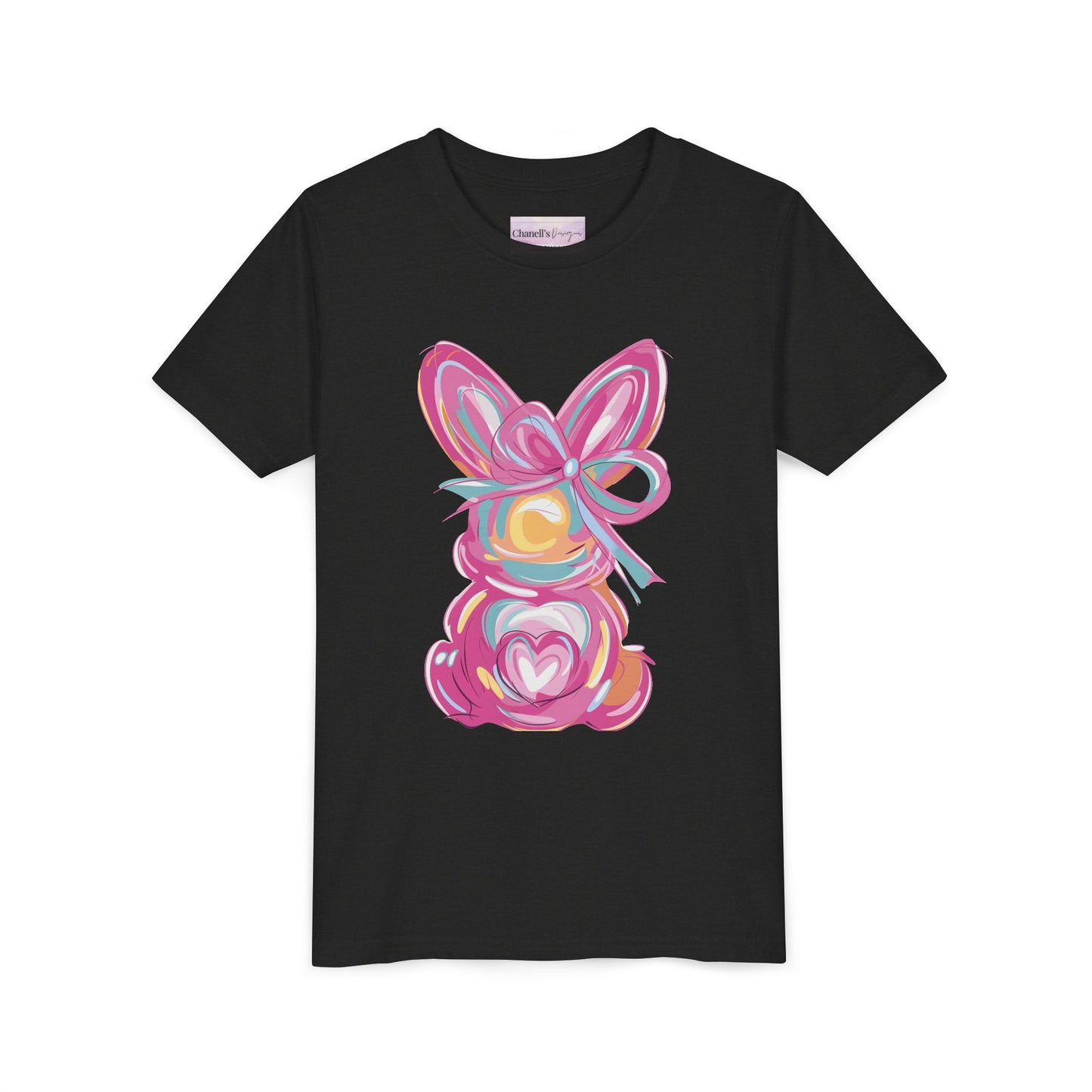 Easter Bunny Youth Short Sleeve Tee – Bright and Playful Rabbit Design for Spring Celebrations