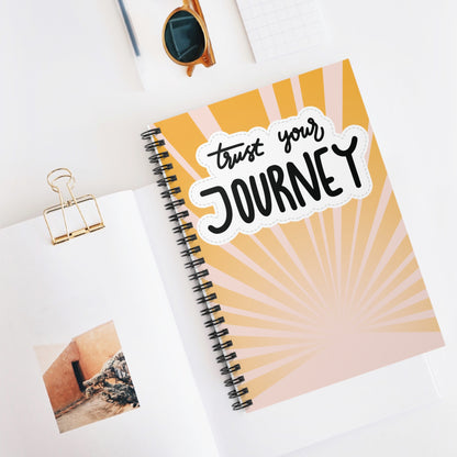 Trust Your Journey Spiral Notebook – Motivational Ruled Journal