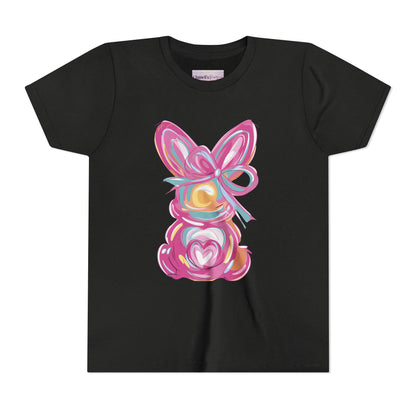 Easter Bunny Youth Short Sleeve Tee – Bright and Playful Rabbit Design for Spring Celebrations