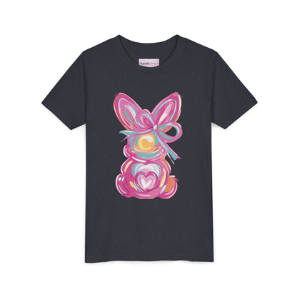 Easter Bunny Youth Short Sleeve Tee – Bright and Playful Rabbit Design for Spring Celebrations