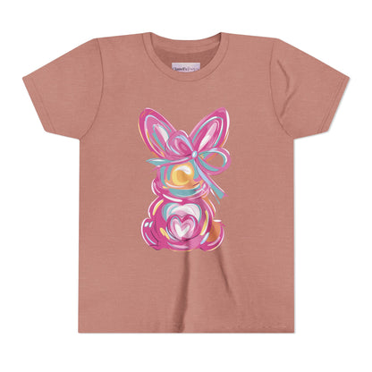 Easter Bunny Youth Short Sleeve Tee – Bright and Playful Rabbit Design for Spring Celebrations