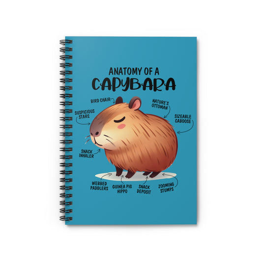 Anatomy of a Capybara Spiral Notebook - Ruled Line