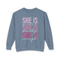 Empowering Women Crewneck Sweatshirt - 'She Is Fierce, Worthy, Enough'