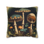 Mushroom Spun Polyester Square Pillow Case | Mushroom Pillow | Mushrooms | Vintage Mushroom