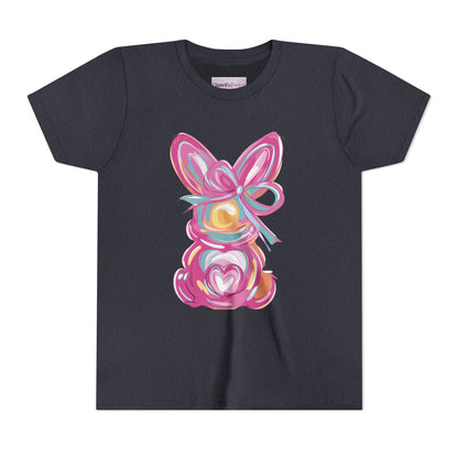 Easter Bunny Youth Short Sleeve Tee – Bright and Playful Rabbit Design for Spring Celebrations