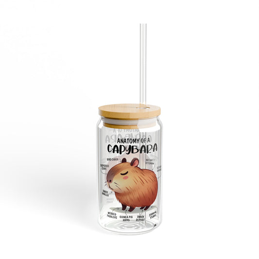 Capybara Anatomy Glass, 16oz