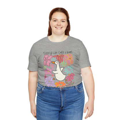 Whimsical Floral 'Sorry I'm Late' Unisex T-Shirt