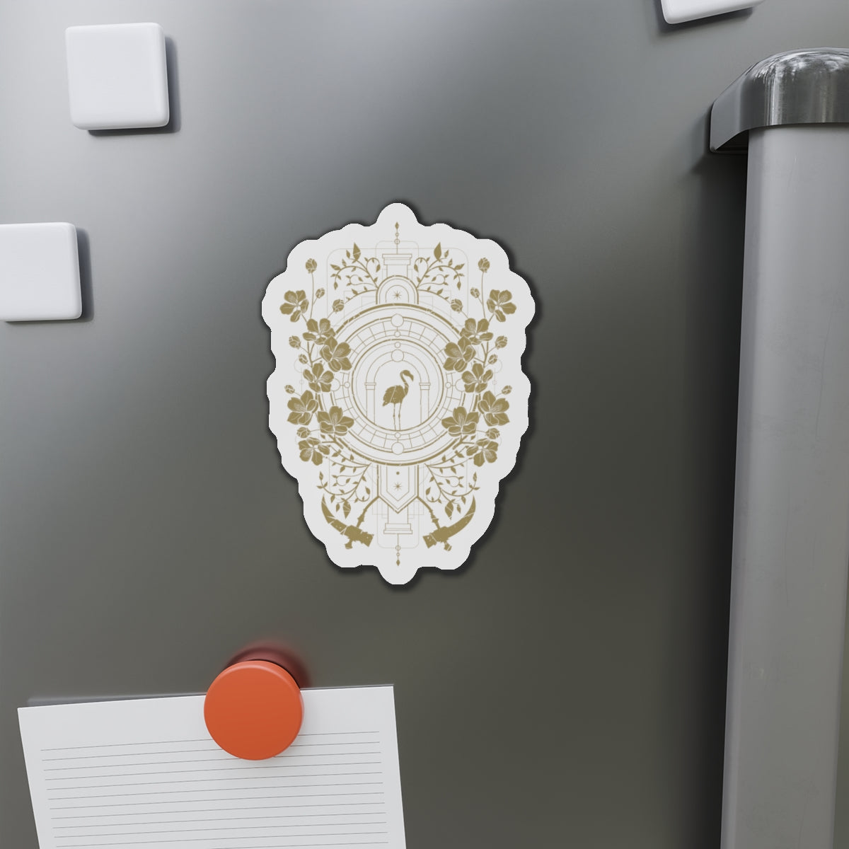 Sleep Token Magnet — Vintage Botanical Flamingo Design