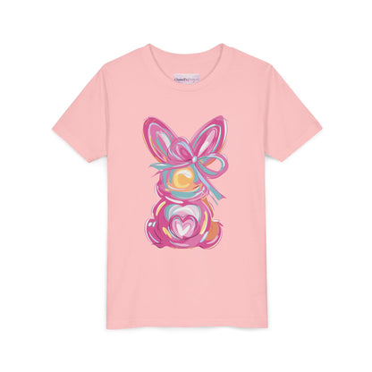 Easter Bunny Youth Short Sleeve Tee – Bright and Playful Rabbit Design for Spring Celebrations