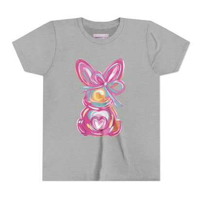Easter Bunny Youth Short Sleeve Tee – Bright and Playful Rabbit Design for Spring Celebrations