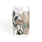 Floral Design Sipper Glass - 16oz Eco-Friendly Drinkware