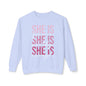 Empowering Women Crewneck Sweatshirt - 'She Is Fierce, Worthy, Enough'