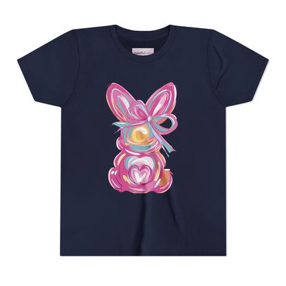Easter Bunny Youth Short Sleeve Tee – Bright and Playful Rabbit Design for Spring Celebrations