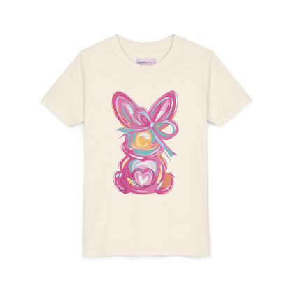 Easter Bunny Youth Short Sleeve Tee – Bright and Playful Rabbit Design for Spring Celebrations