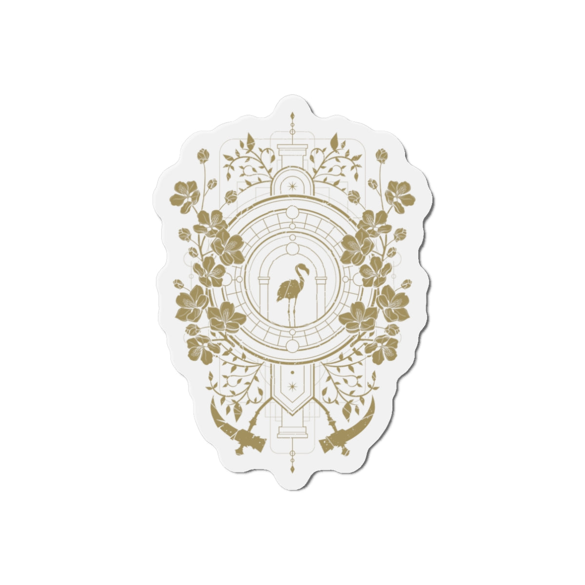 Sleep Token Magnet — Vintage Botanical Flamingo Design