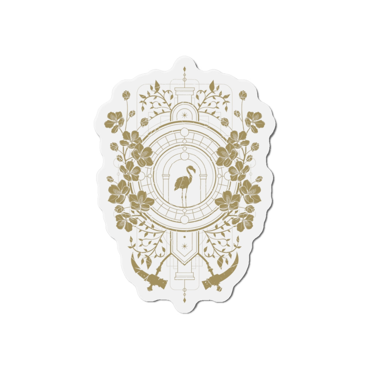 Sleep Token Magnet — Vintage Botanical Flamingo Design