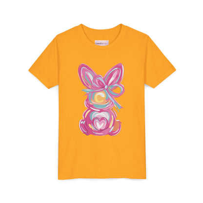 Easter Bunny Youth Short Sleeve Tee – Bright and Playful Rabbit Design for Spring Celebrations