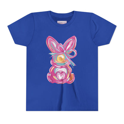 Easter Bunny Youth Short Sleeve Tee – Bright and Playful Rabbit Design for Spring Celebrations