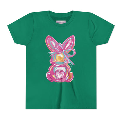 Easter Bunny Youth Short Sleeve Tee – Bright and Playful Rabbit Design for Spring Celebrations