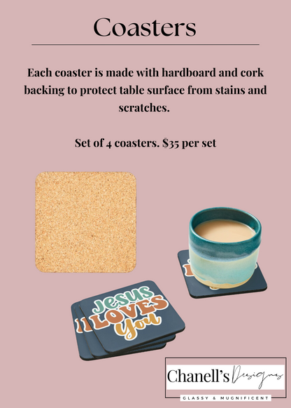 Dear Santa, I Regret Nothing Coasters Set of 4